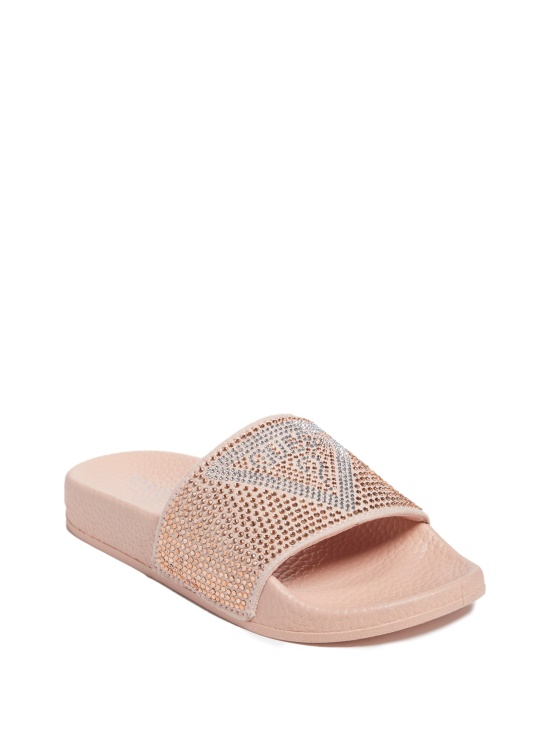 Sandali Guess Blush Sugar Rhinestone Logo Slide