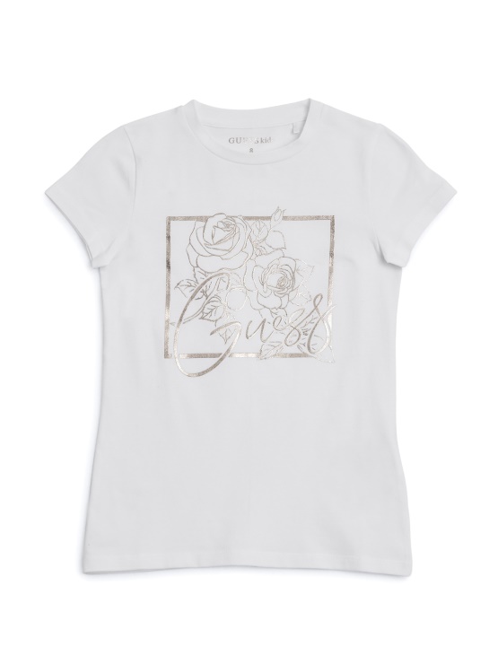 čisto Bela Majica Z Logotipom Rozie (7-14) Guess