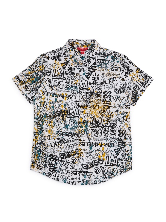 Bela Srajca S Potiskom Grafitov Guess Bryce (7-16)