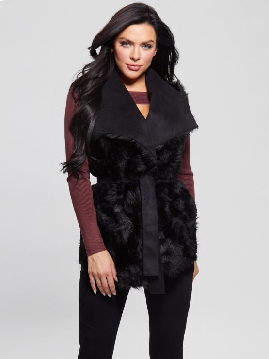 Guess Jet črn Reverzibilni Nami Telovnik