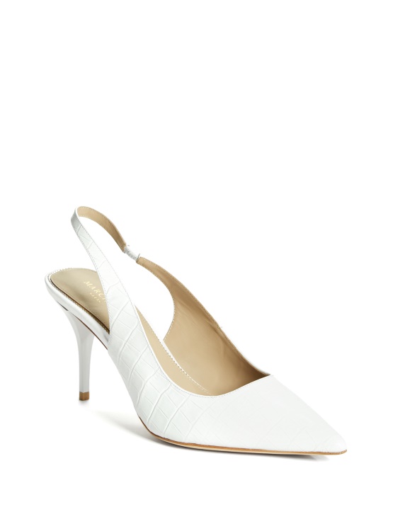 Guess Juna Crocodile Sling Back Heel True White