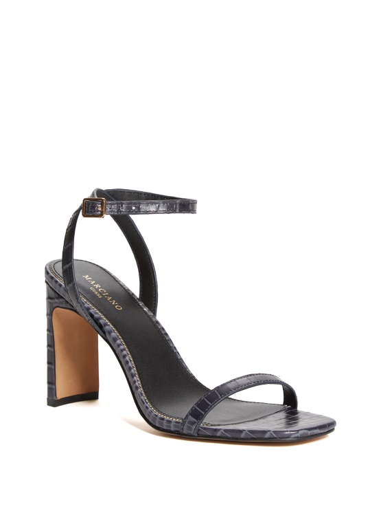 Svileno Moder Sandal S Peto Guess S Paščkom Za Gleženj V Obliki Krokodila