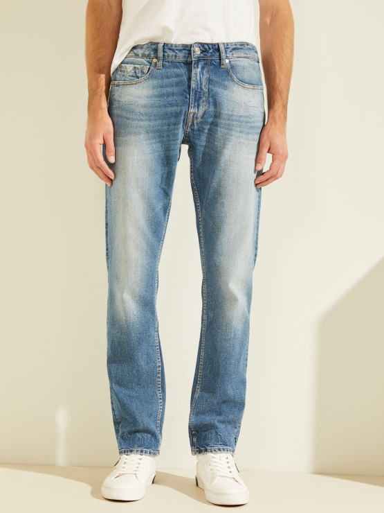 Everett Wash Regular Straight Faded Jeans Guess