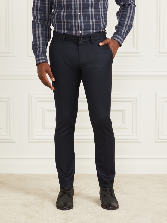 Guess Modre Elegantne Eko Cirro Napoli Hlače