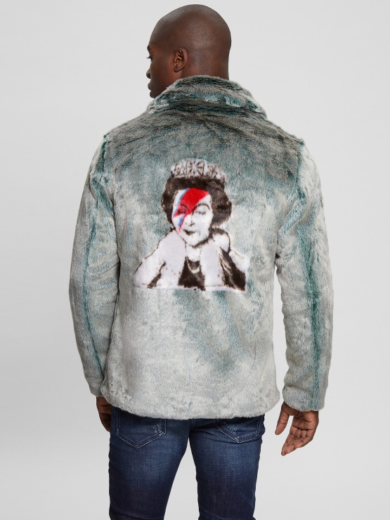 Guess Alpine Grove Queen Peacoat Iz Umetnega Krzna