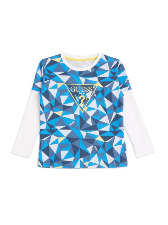 Guess Geometrijski Večplastni Komplet Majice In Hlače (2-6) Poln Trikotnik