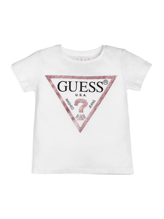 Guess Eco Kovinska Majica Z Logotipom (2-6) Bela