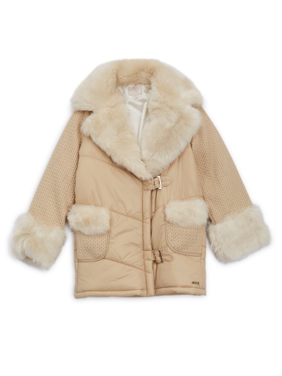 Cosmic Vanilla Guess Jakna Iz Umetnega Krzna In Pletenine (7-16)