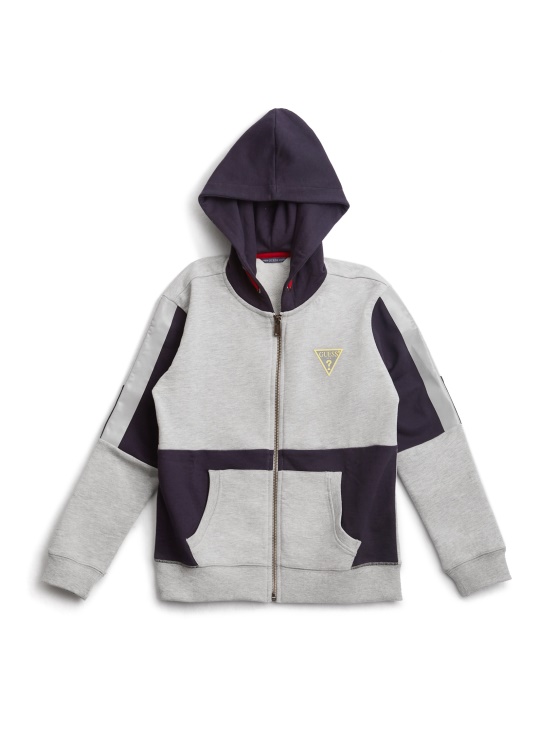 Aktiven Pulover S Kapuco Na Zadrgo Light Stone Heather Guess (7-14)